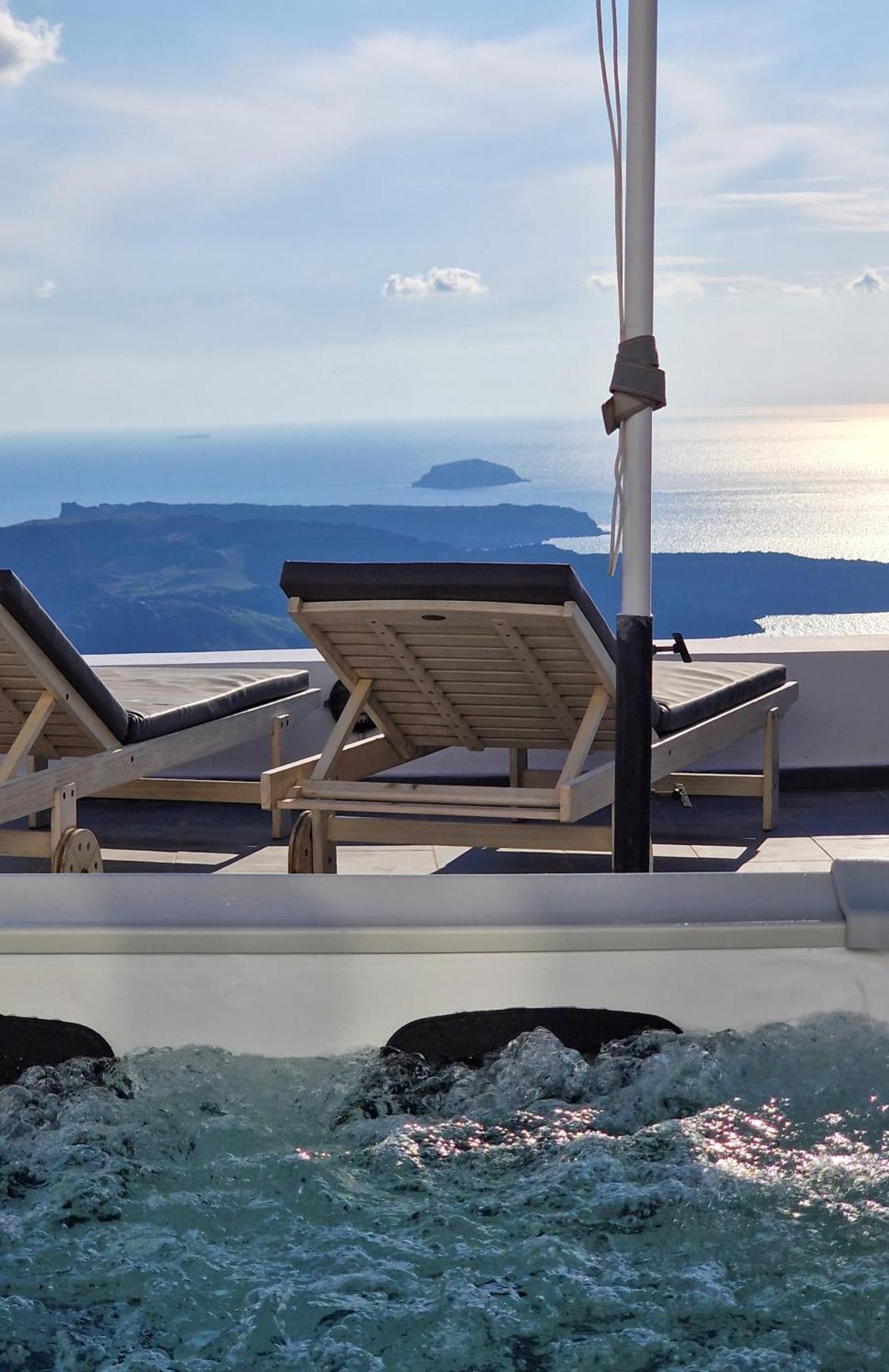 Willa Karpimo Horizon - Caldera View With Private Hot Tub Firostefani Zewnętrze zdjęcie