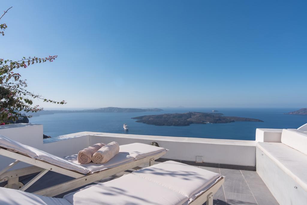 Willa Karpimo Horizon - Caldera View With Private Hot Tub Firostefani Zewnętrze zdjęcie