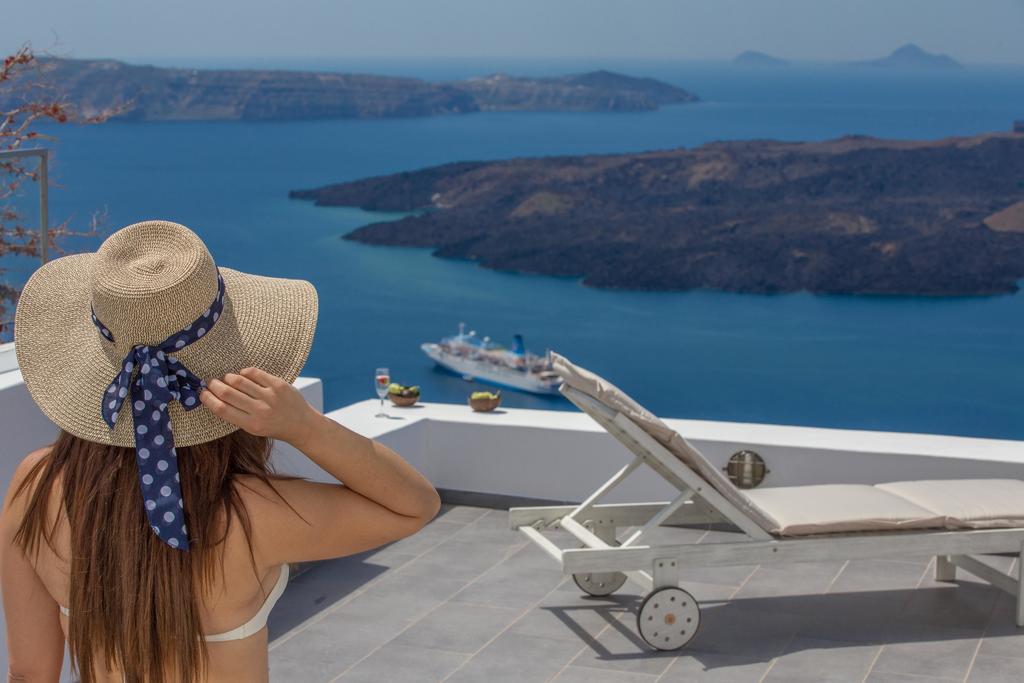Willa Karpimo Horizon - Caldera View With Private Hot Tub Firostefani Zewnętrze zdjęcie
