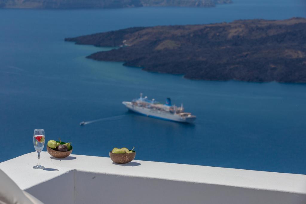 Willa Karpimo Horizon - Caldera View With Private Hot Tub Firostefani Pokój zdjęcie