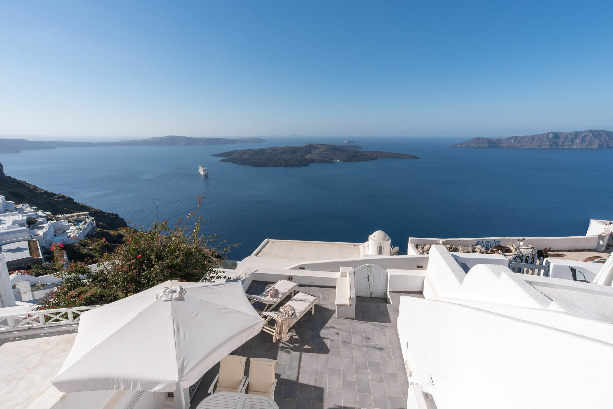 Willa Karpimo Horizon - Caldera View With Private Hot Tub Firostefani Zewnętrze zdjęcie