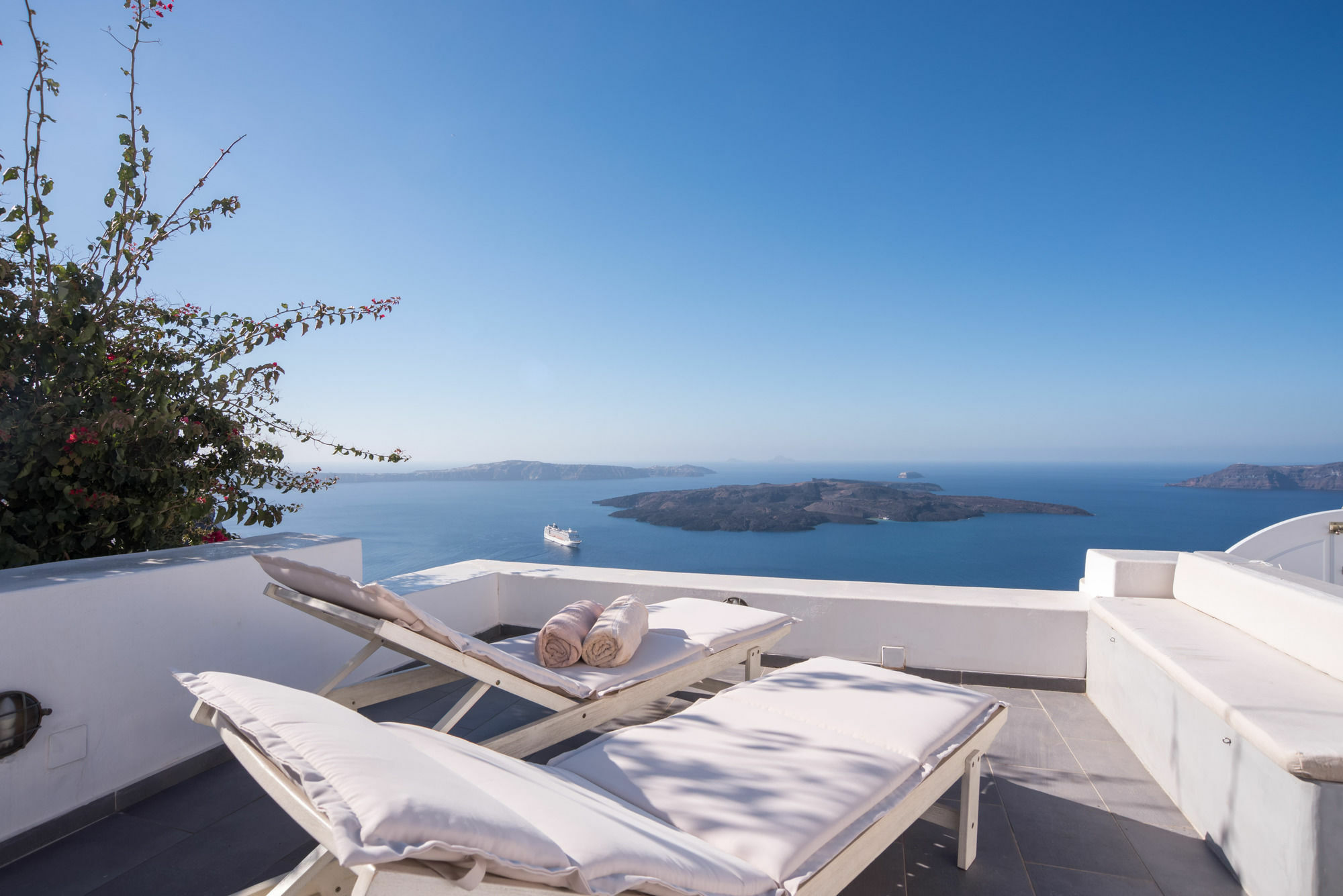 Willa Karpimo Horizon - Caldera View With Private Hot Tub Firostefani Zewnętrze zdjęcie